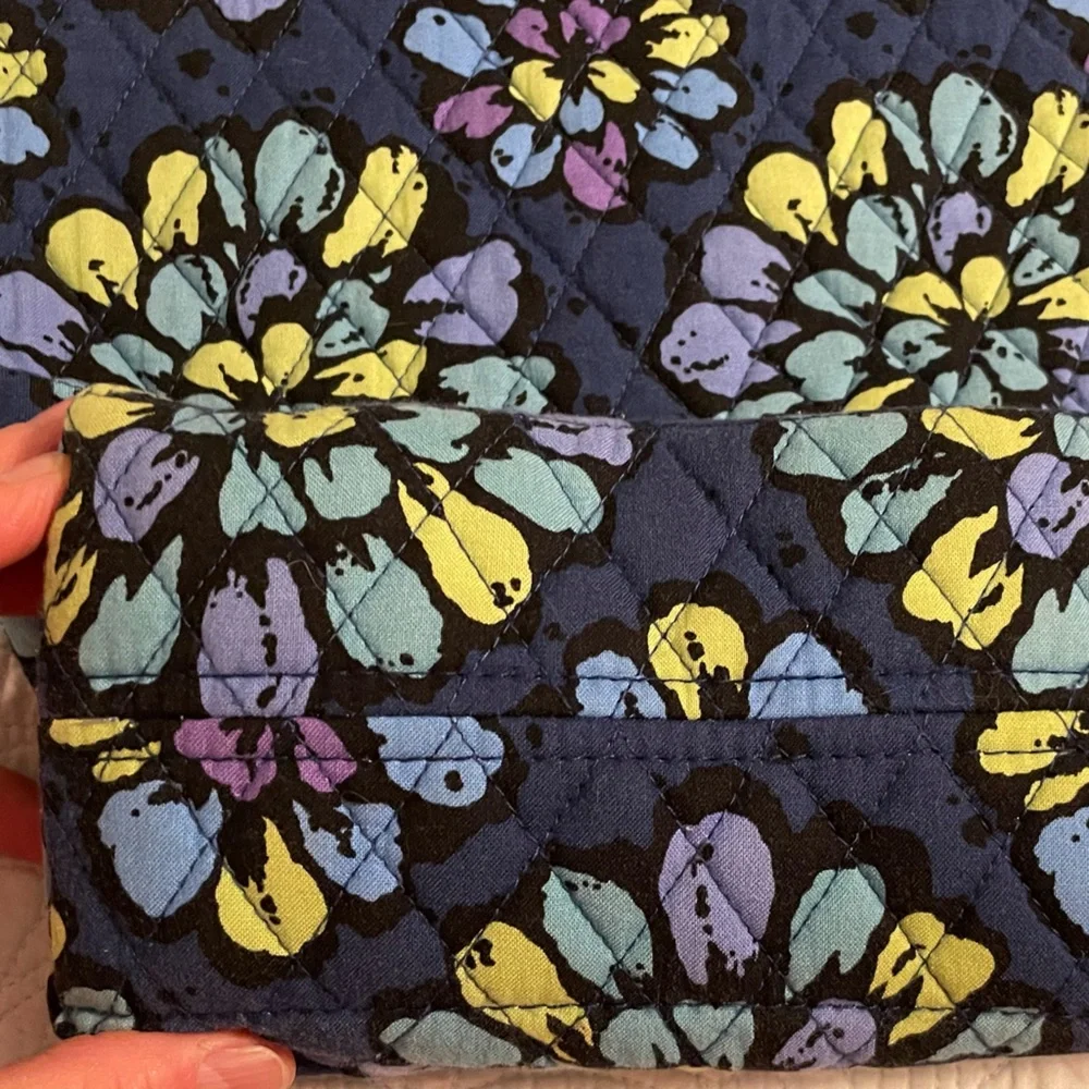 Vera Bradley (retired) Indigo Blue Tote @ 13 in tall @13 in wide and @4” bottom